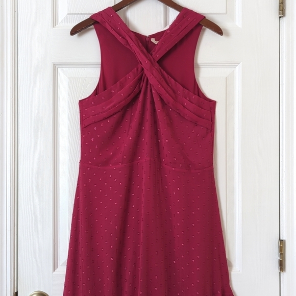 Soft Surroundings Sanna Sparkling Sleeveless Halter Neck Maxi Dress Sangria 10 - Picture 2 of 15